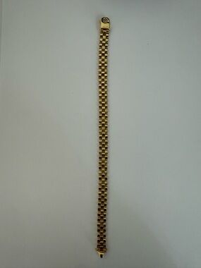 Gold Tone Link Bracelet- Rolex band